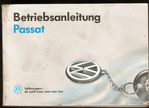 Betriebsanleitung passat - betriebsanleitung, vw