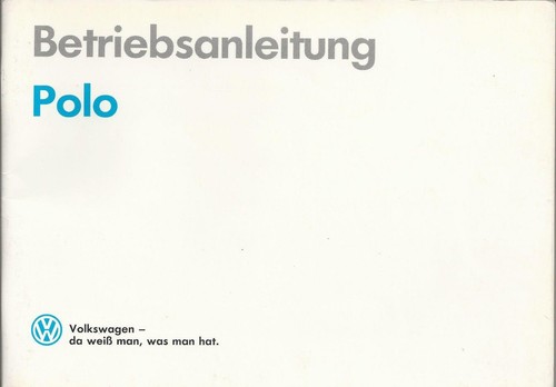 Betriebsanleitung polo - betriebsanleitung, vw