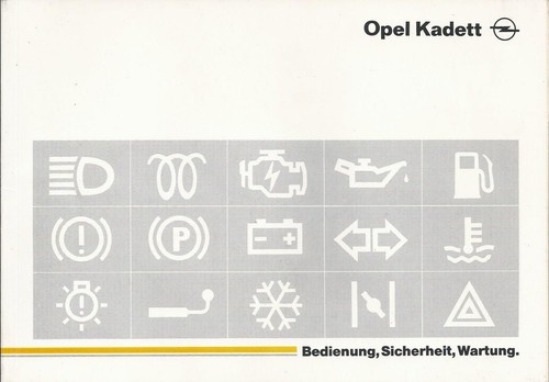 Betriebsanleitung opel kadett - betriebsanleitung,