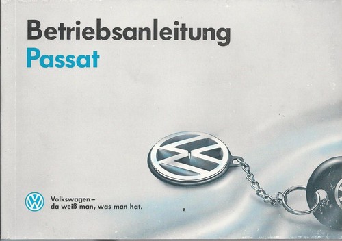 Betriebsanleitung passat - betriebsanleitung, vw