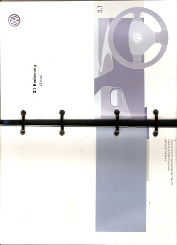Deutsche betriebsanleitung - betriebsanleitung, vw