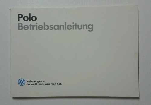 Betriebsanleitung polo - betriebsanleitung, vw